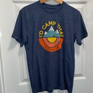 Women’s Moosejaw T Shirt Size Medium Blue NWT - I’d Camp That - Mountains